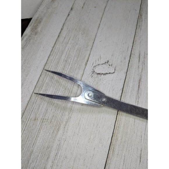 Veggies Handle #2 Stainless Steel Wide Meat Fork 12" USA Fruit Vintage - Picture 7 of 7
